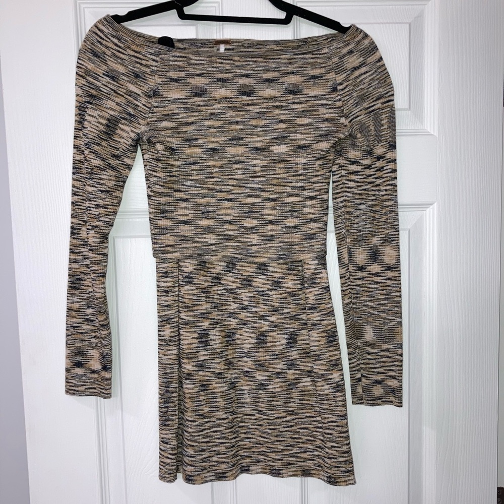 Free people sweater set midi skirt and crop top